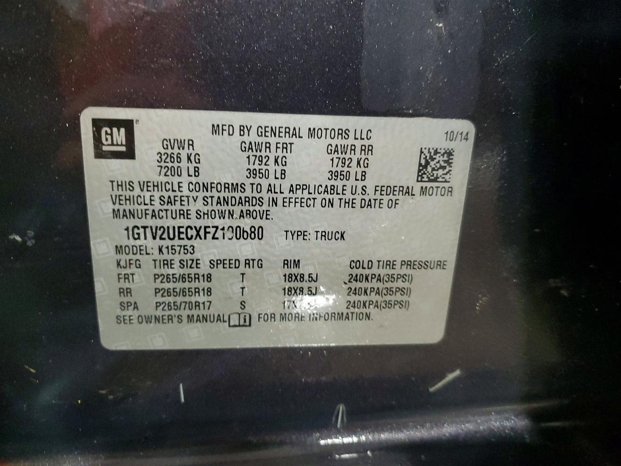 2015 GMC SIERRA K1500 SLE photo 12