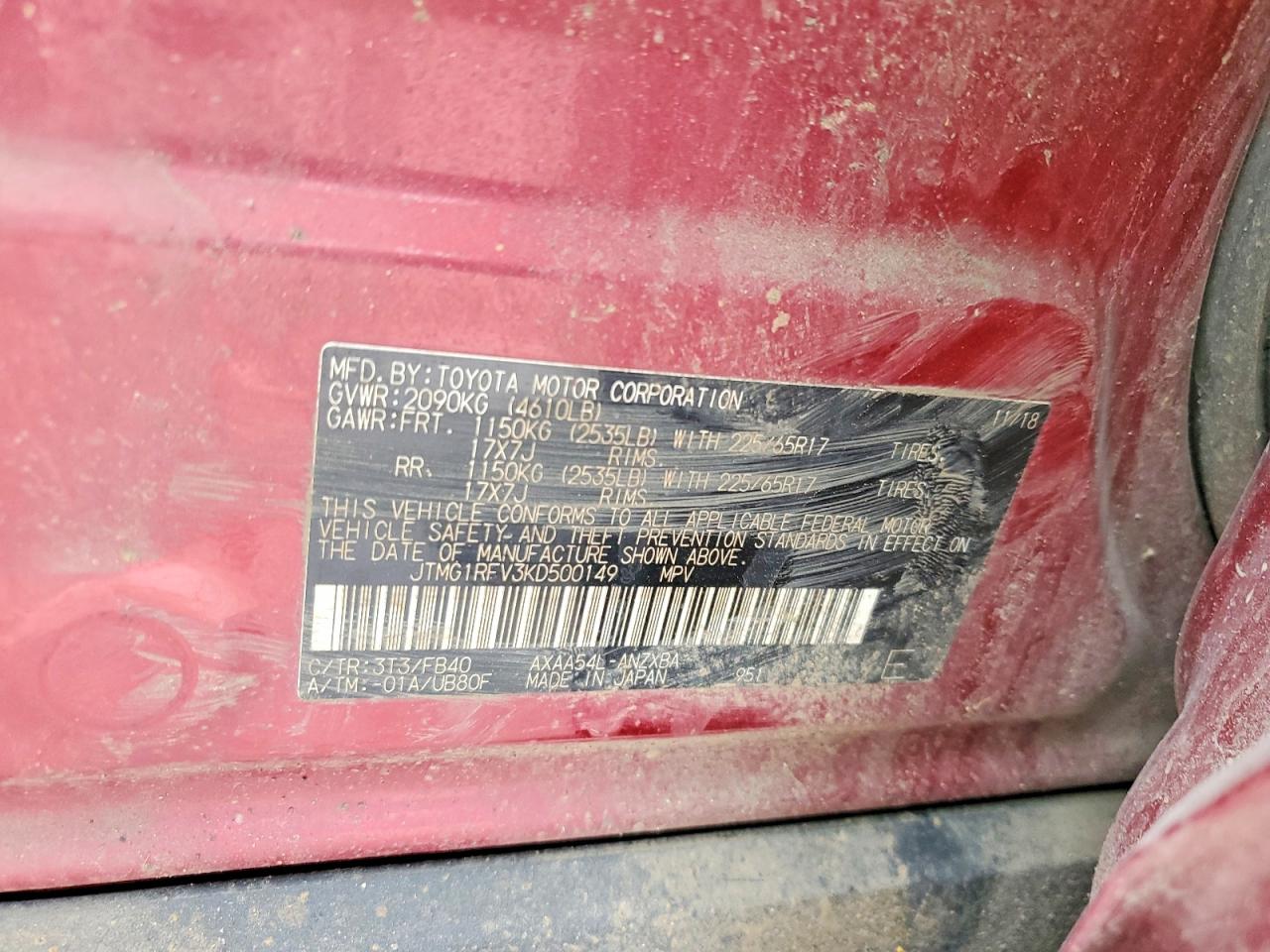 2019 TOYOTA RAV4 LE photo 13