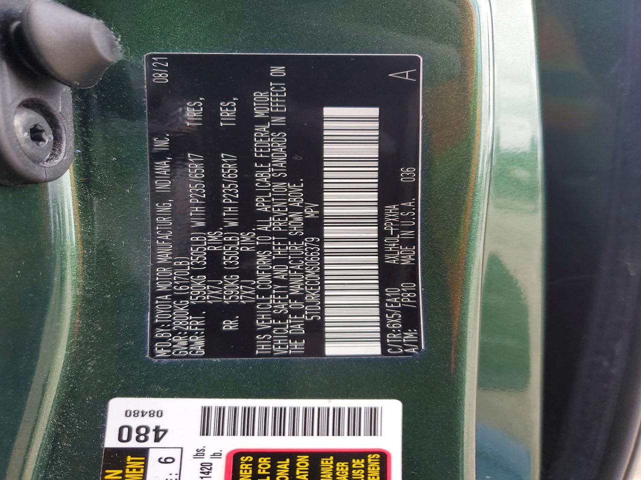 2021 TOYOTA SIENNA XLE 8-PASSENGER photo 13