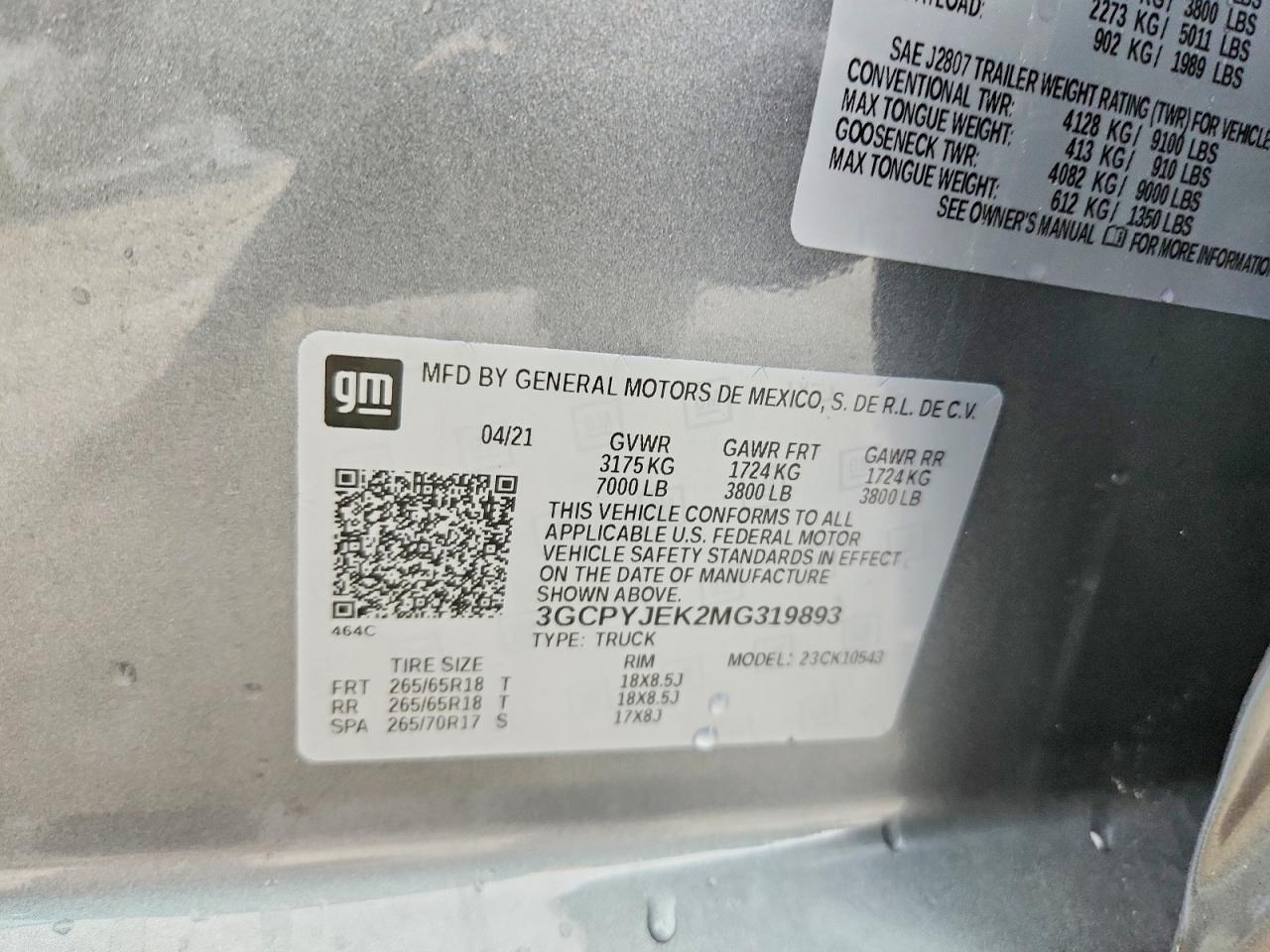 2021 CHEVROLET SILVERADO K1500 LT photo 12