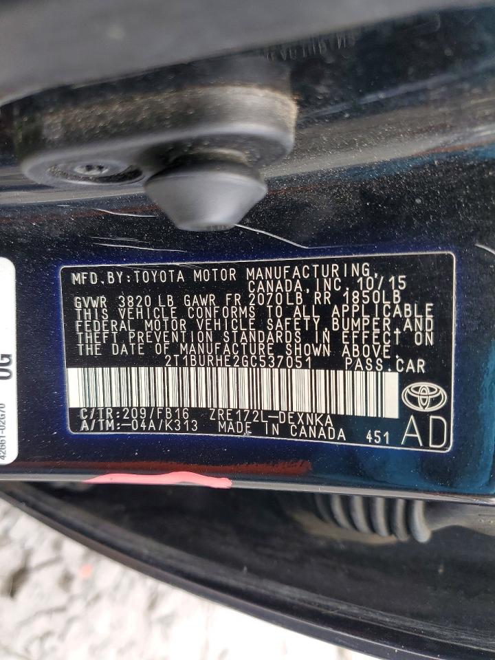 2016 TOYOTA COROLLA LE photo 37