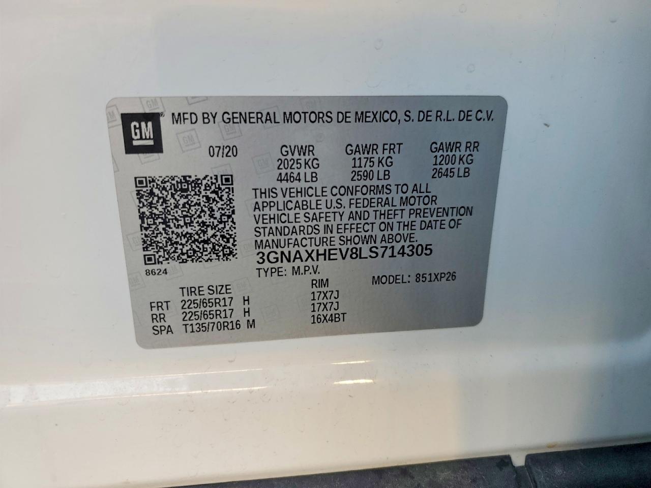 2020 CHEVROLET EQUINOX LS photo 27