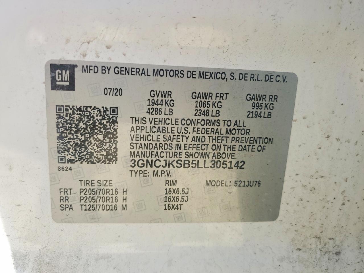 2020 CHEVROLET TRAX LS photo 13