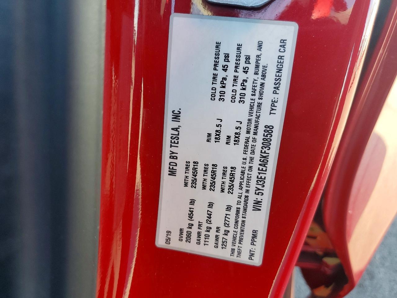 2019 TESLA MODEL 3 photo 37