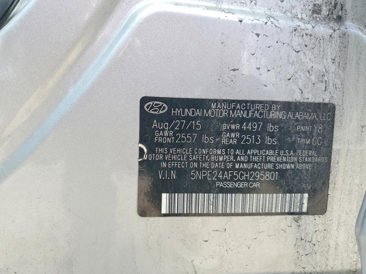 2016 HYUNDAI SONATA SE photo 13