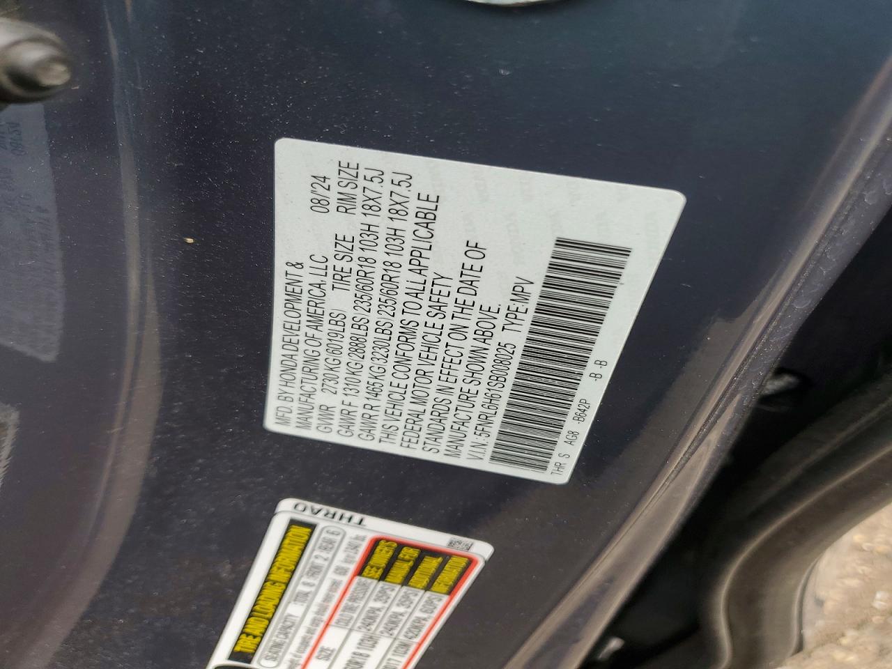 2025 HONDA ODYSSEY EXL photo 25