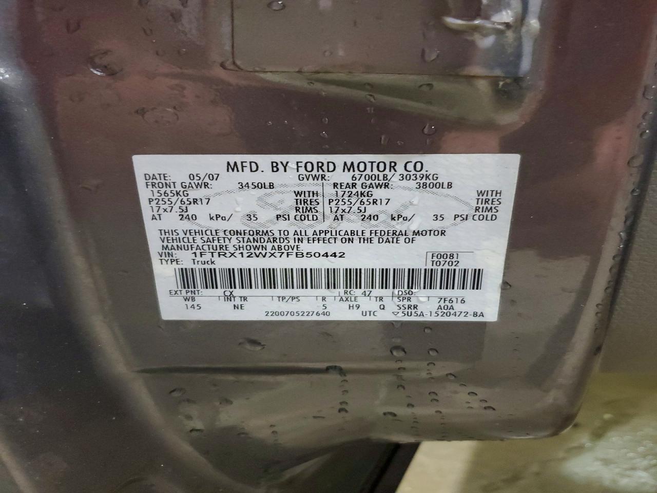 2007 FORD F150 photo 34