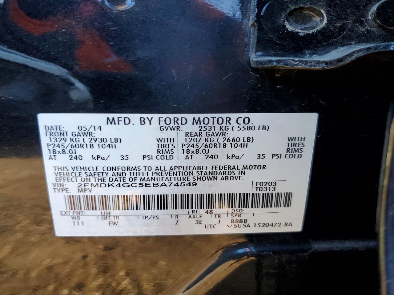 2014 FORD EDGE SE photo 34