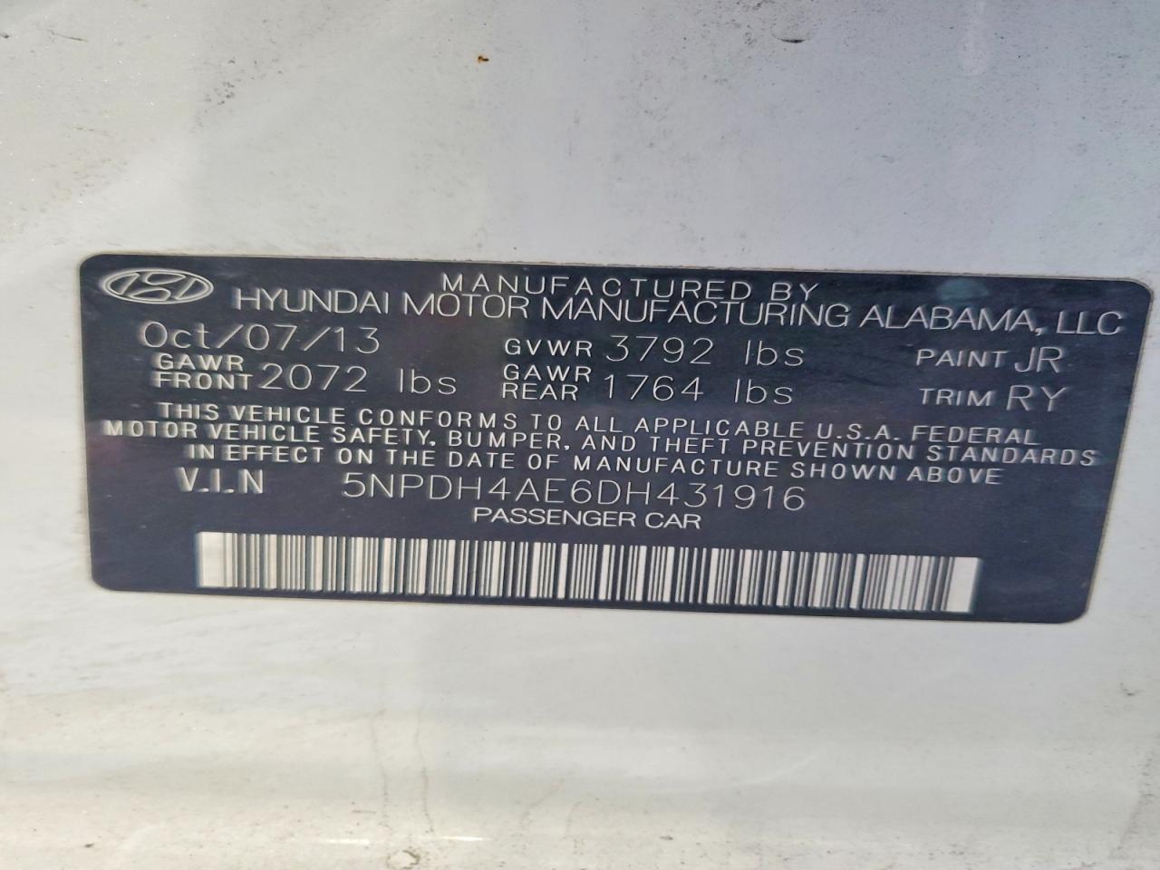 2013 HYUNDAI ELANTRA LIMITED photo 34