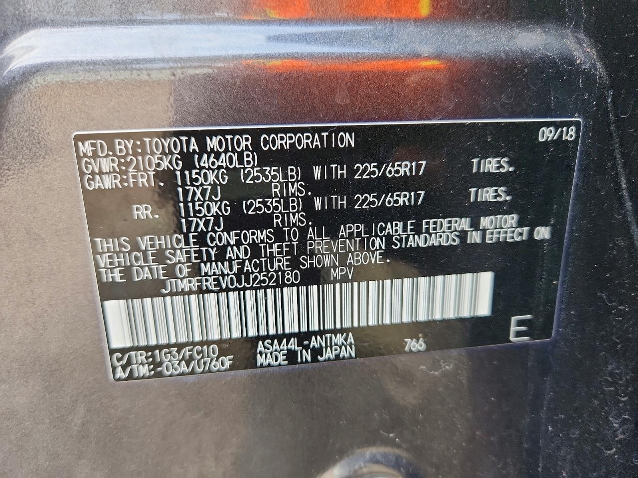 2018 TOYOTA RAV4 XLE photo 40