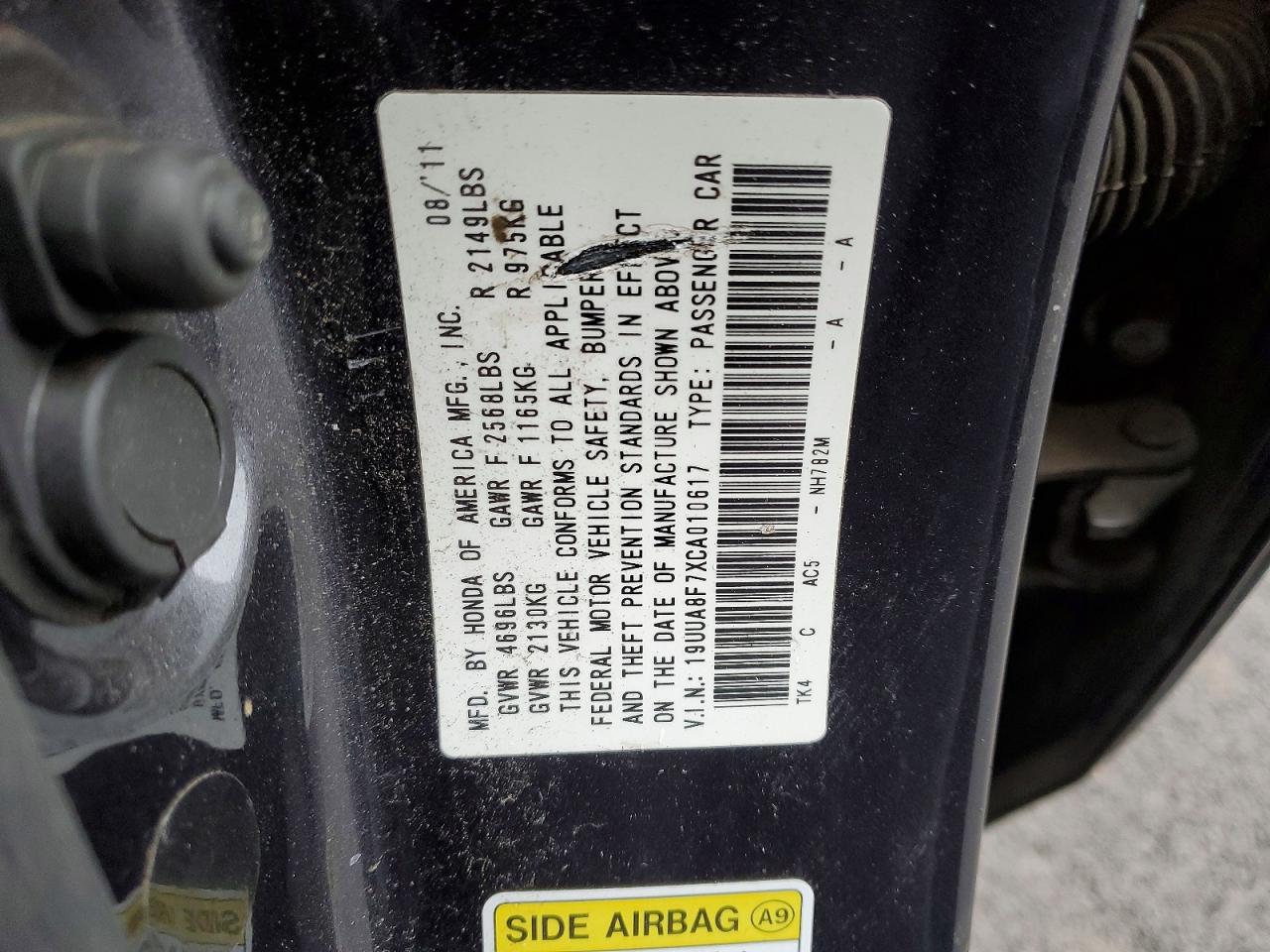 2012 ACURA TL photo 12