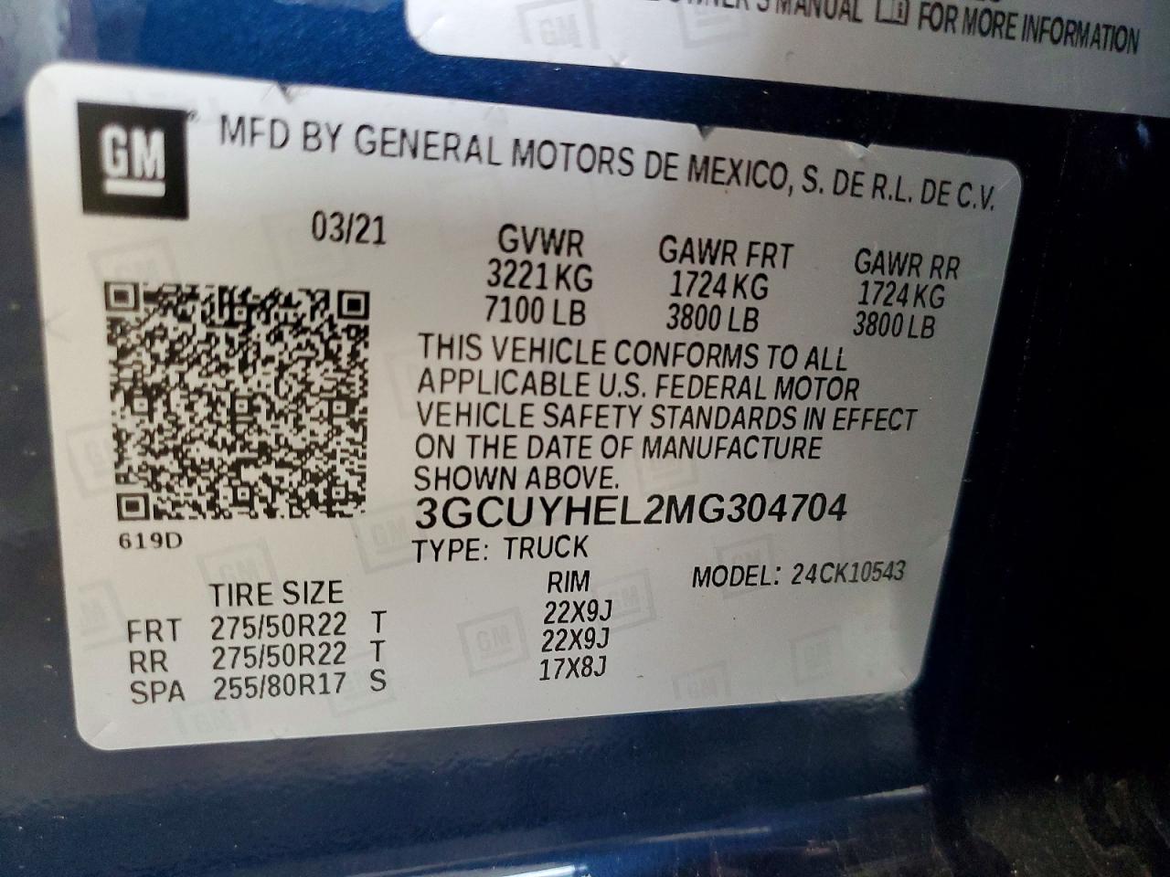 2021 CHEVROLET SILVERADO K1500 HIGH COUNTRY photo 34