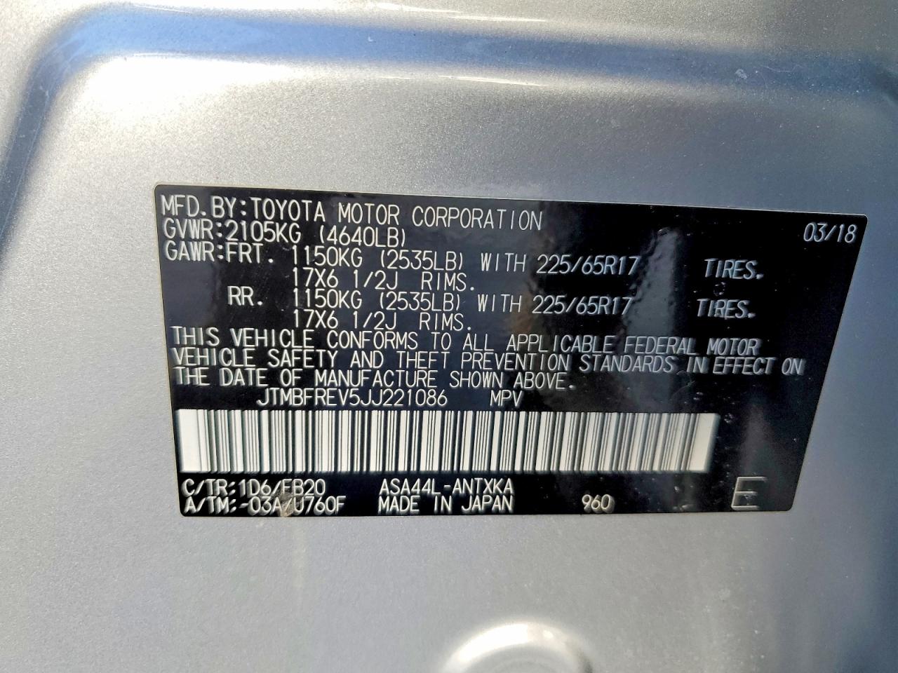2018 TOYOTA RAV4 LE photo 37