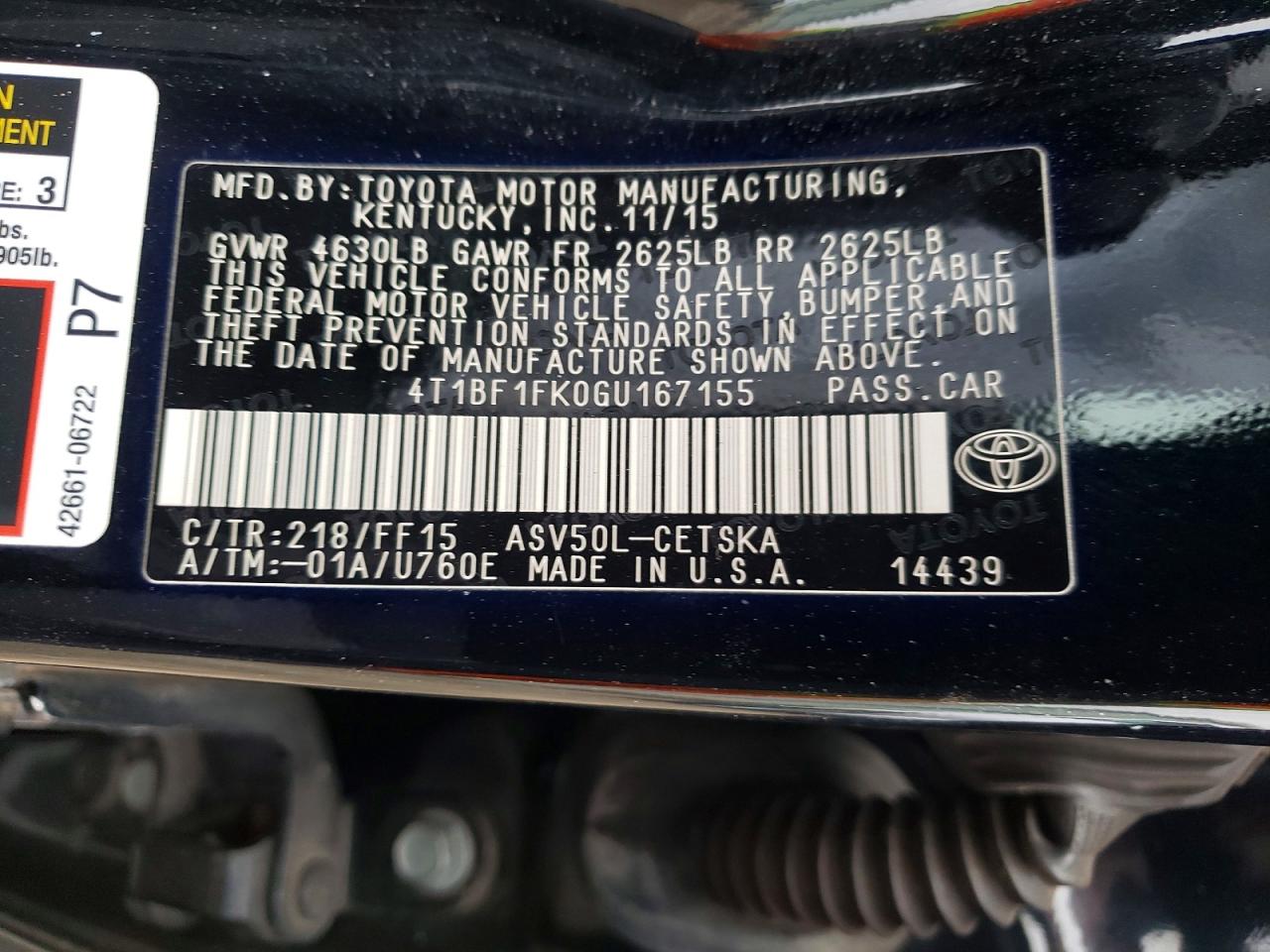 2016 TOYOTA CAMRY SE photo 23