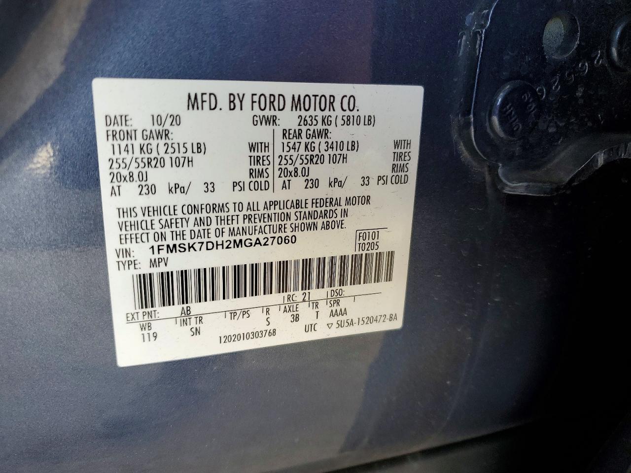 2021 FORD EXPLORER XLT photo 12