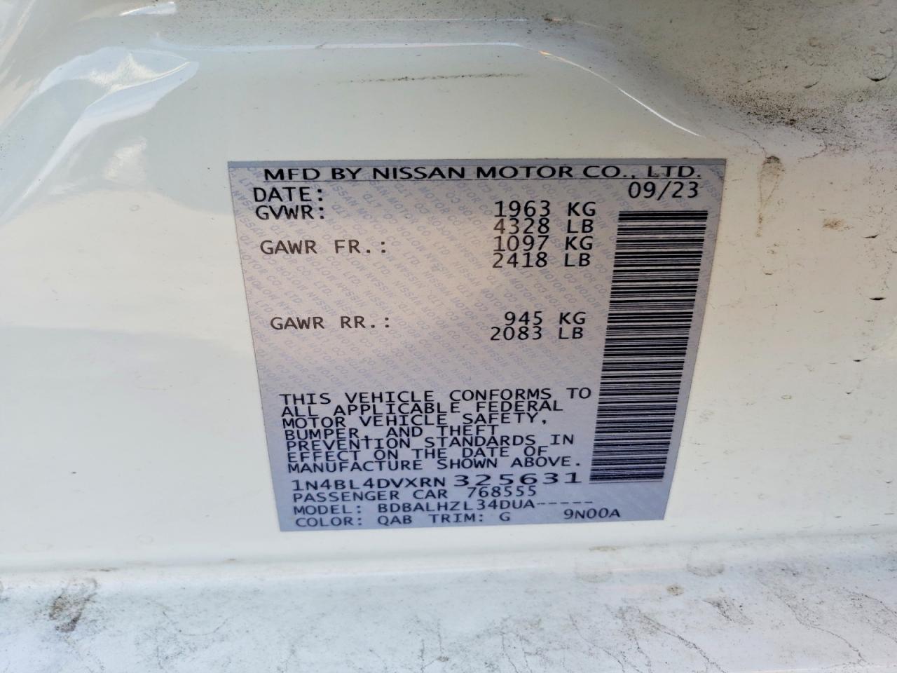 2024 NISSAN ALTIMA 2.5 SV photo 23