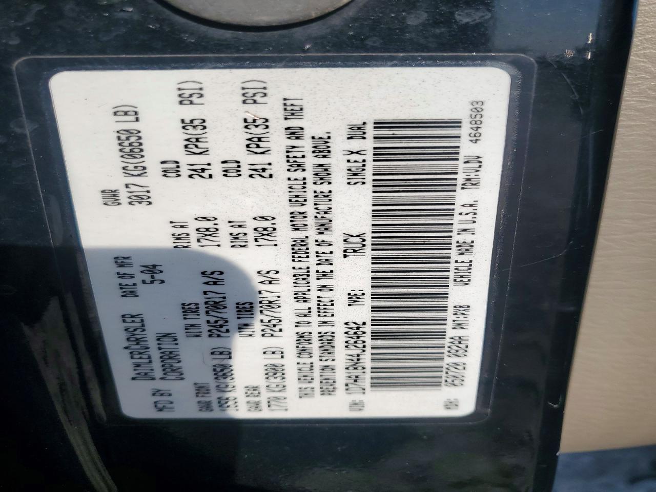 2004 DODGE RAM 1500 ST photo 12
