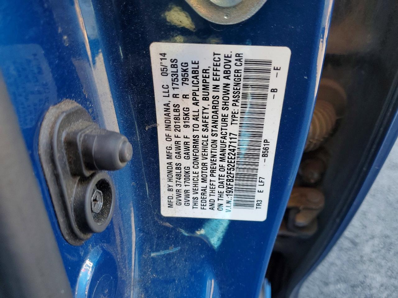 2014 HONDA CIVIC LX photo 13