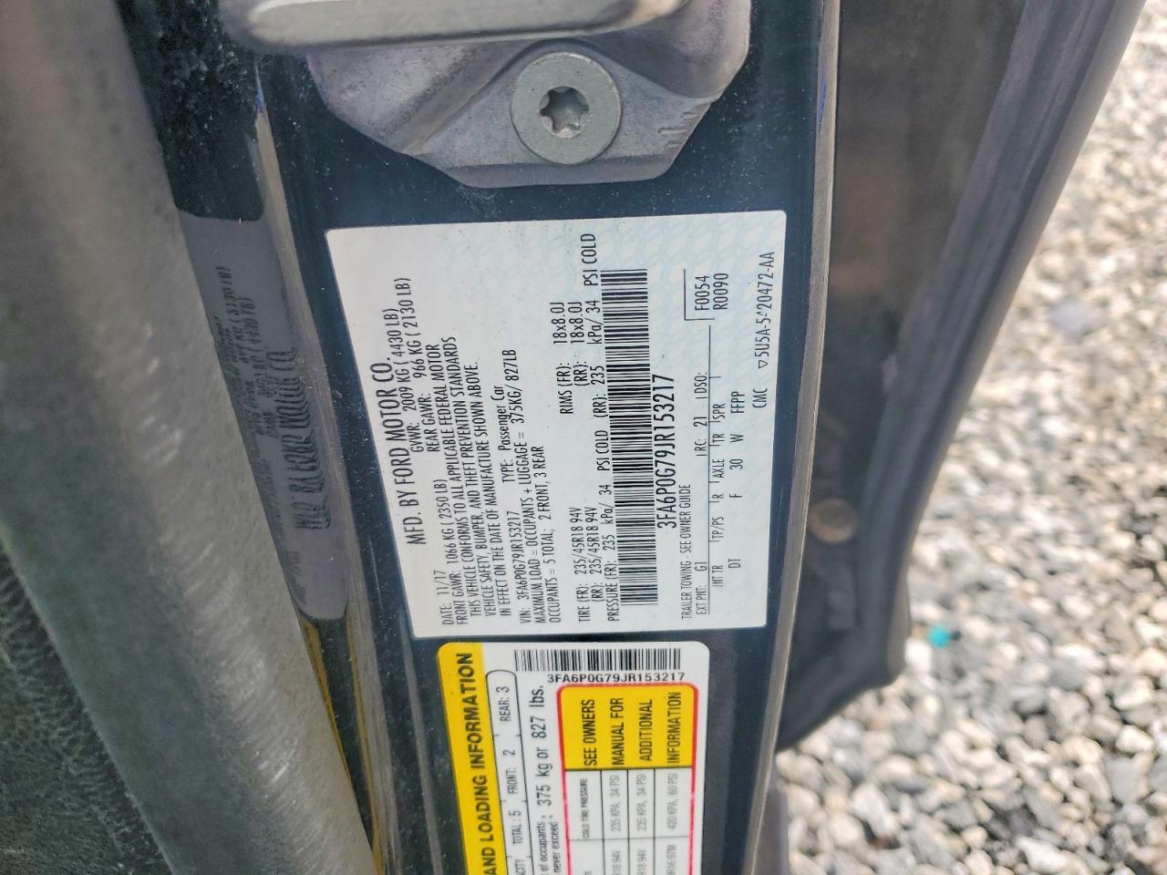 2018 FORD FUSION S photo 12