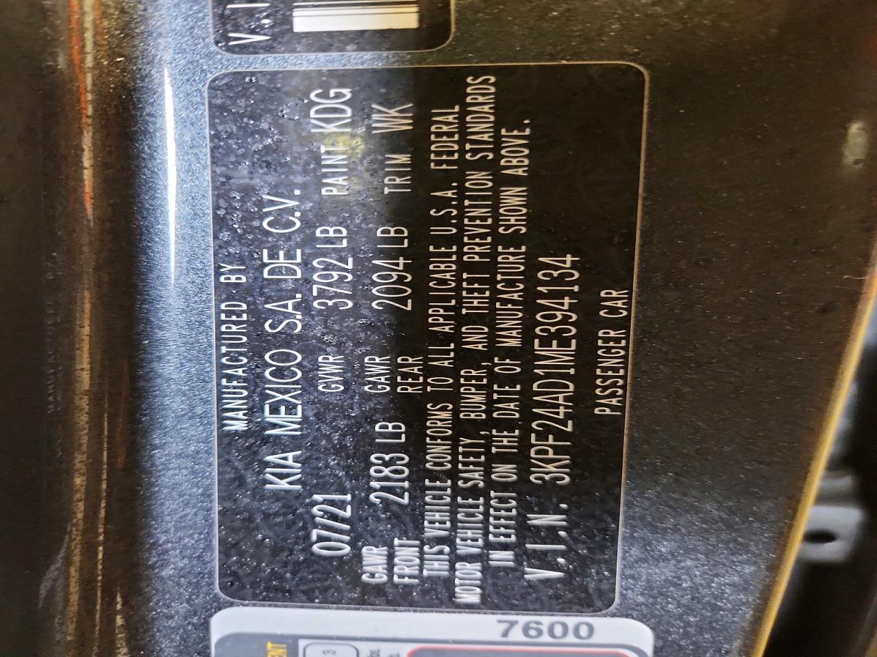2021 KIA FORTE FE photo 23