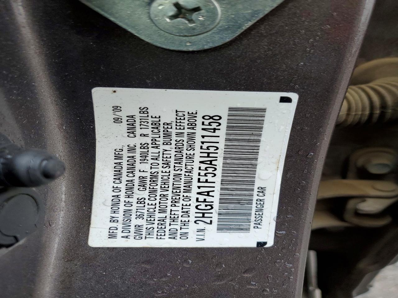 2010 HONDA CIVIC LX photo 25