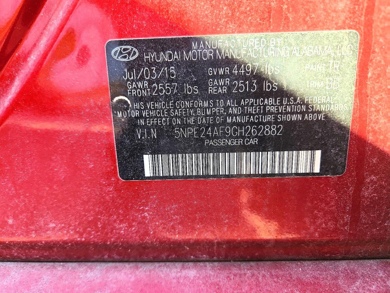 2016 HYUNDAI SONATA SE photo 23