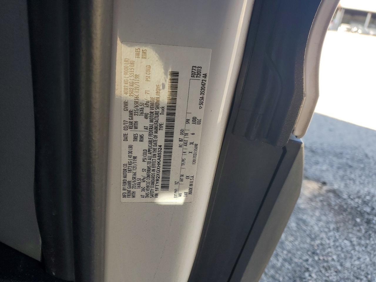 2017 FORD TRANSIT T-250 DELIVERY VAN photo 27