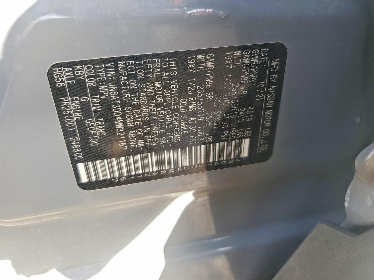 2021 NISSAN ROGUE PLATINUM photo 13
