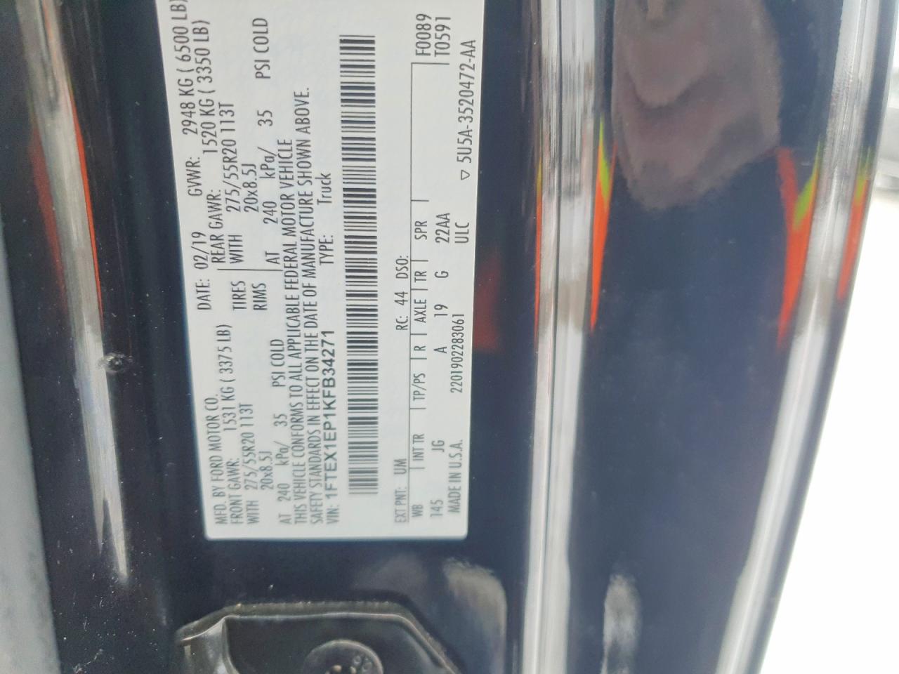 2019 FORD F150 photo 34