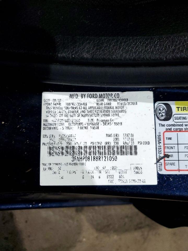 2008 FORD FUSION SEL photo 23