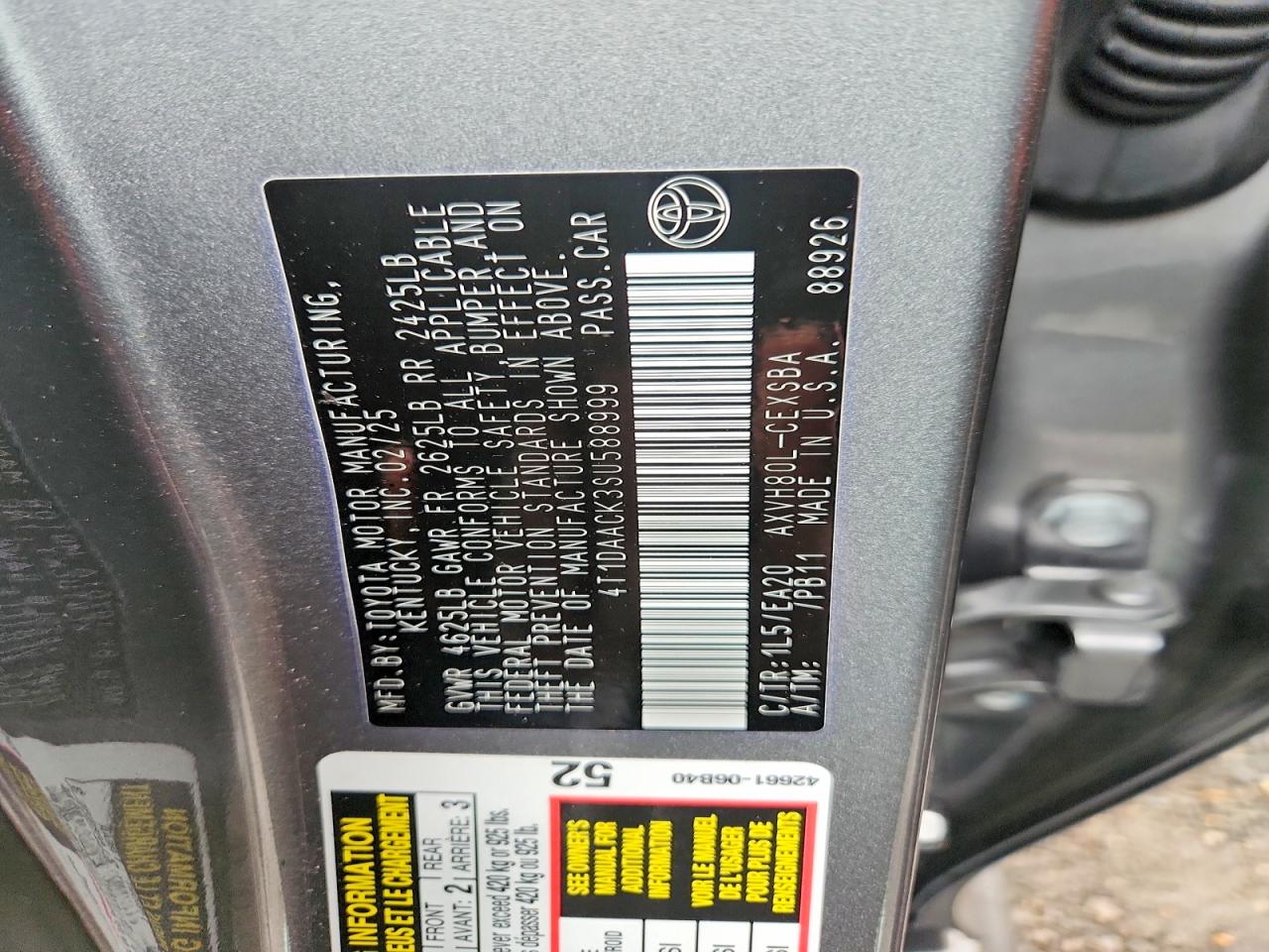 2025 TOYOTA CAMRY SE photo 25