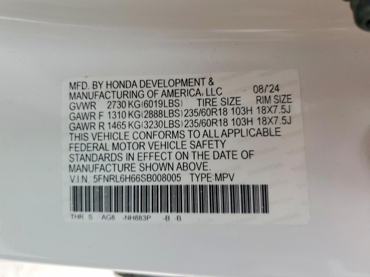 2025 HONDA ODYSSEY photo 13