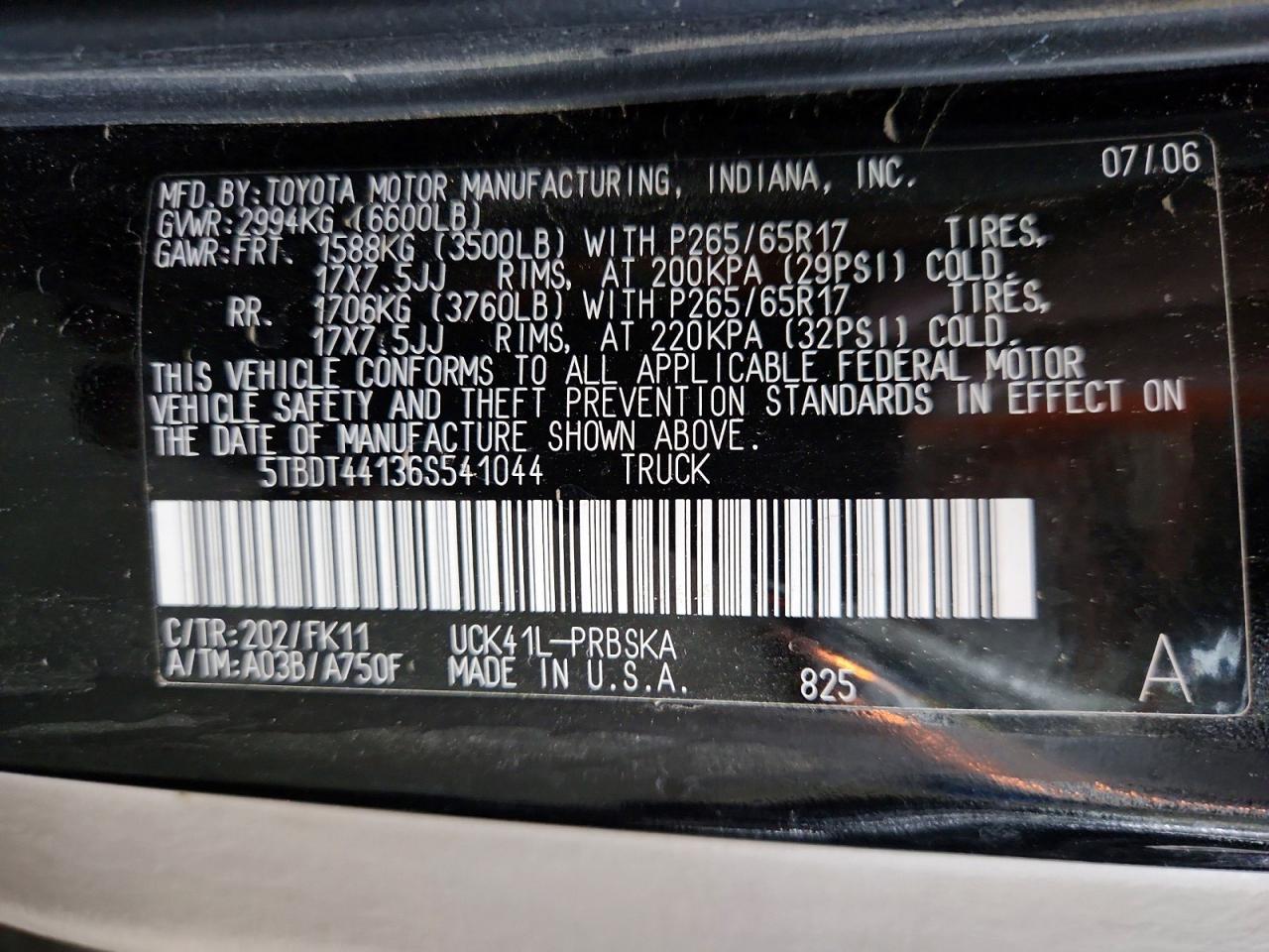 2006 TOYOTA TUNDRA SR5 photo 23