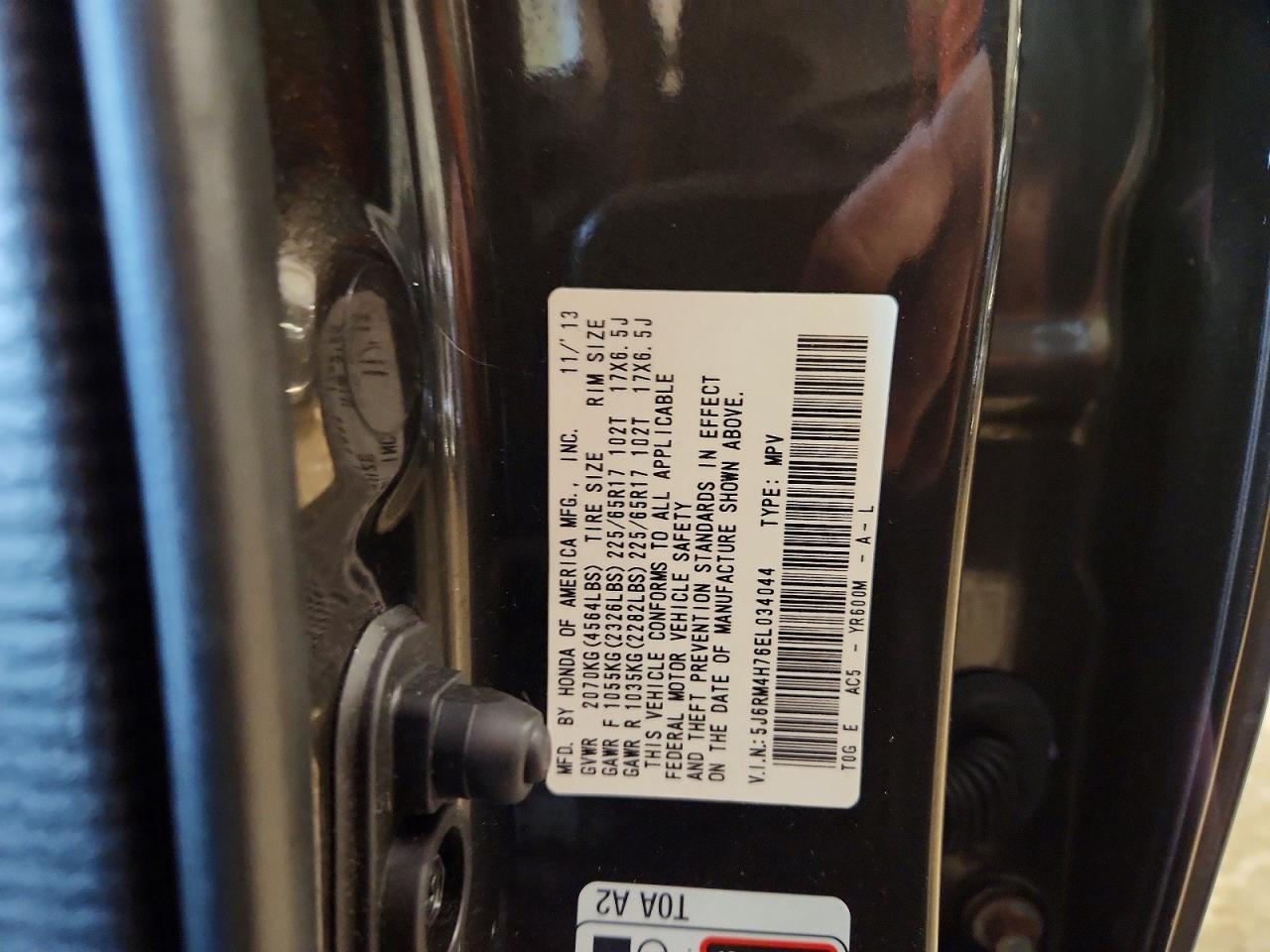2014 HONDA CR-V EXL photo 34