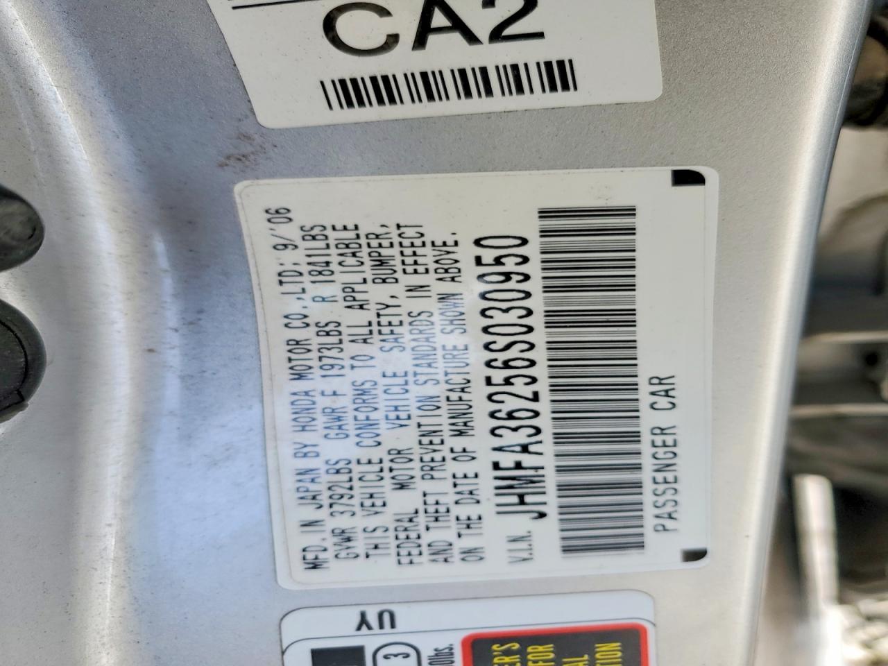 2006 HONDA CIVIC HYBRID photo 23