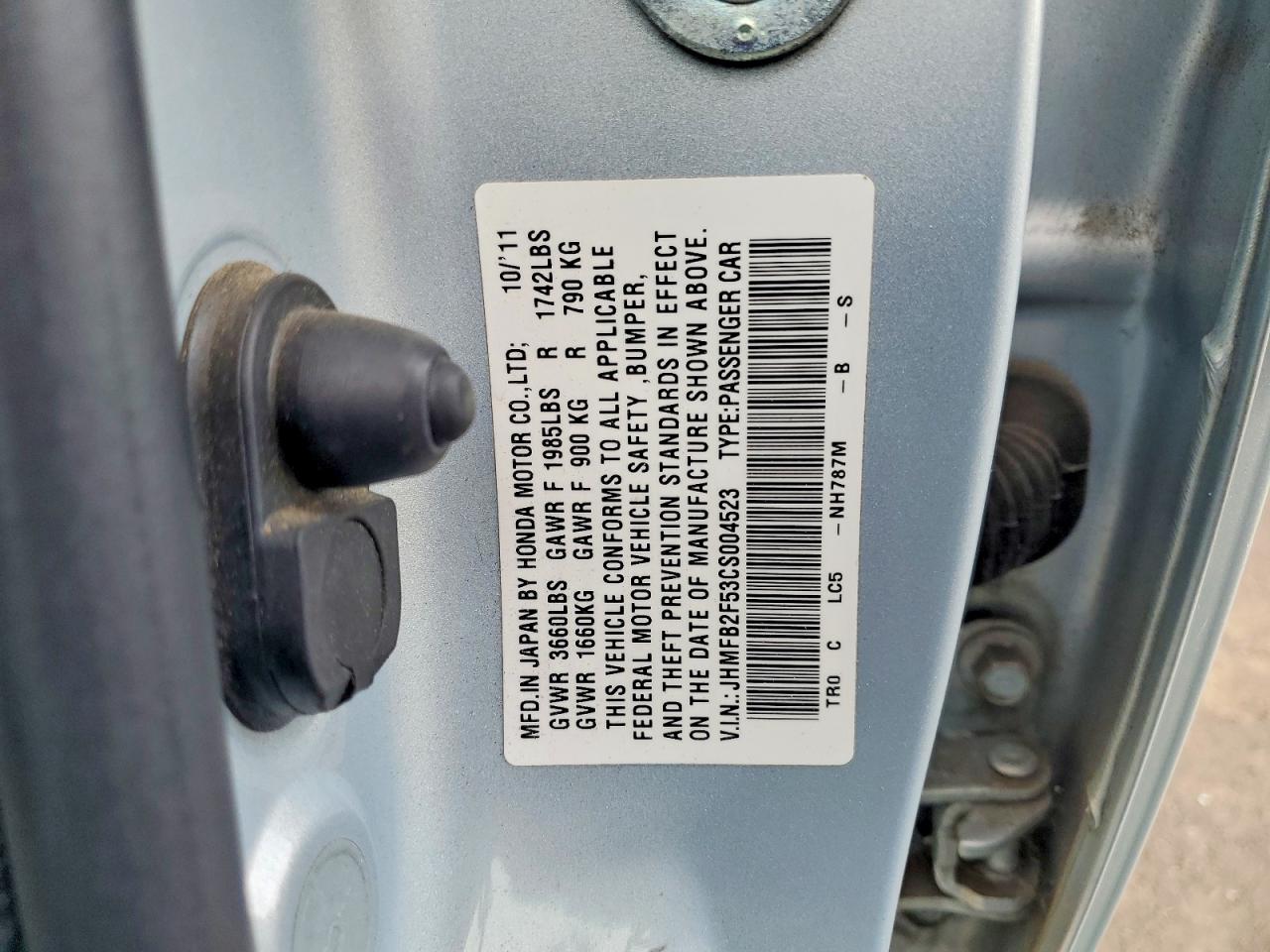 2012 HONDA CIVIC LX photo 34