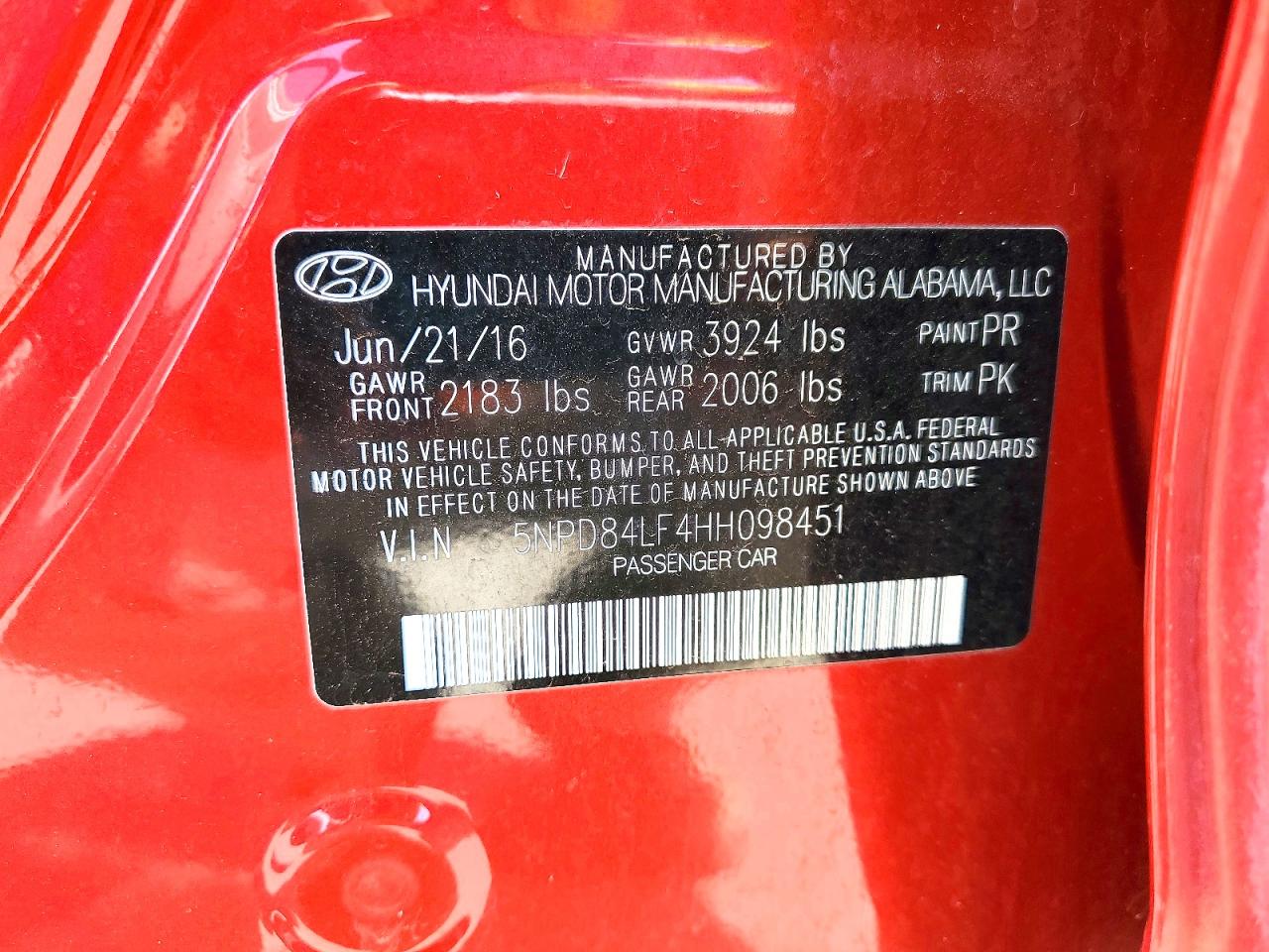 2017 HYUNDAI ELANTRA SE photo 13
