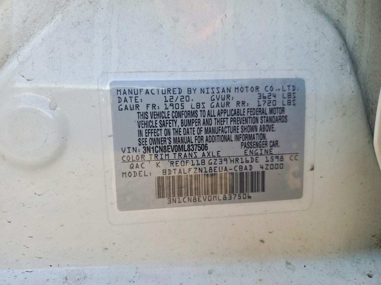 2021 NISSAN VERSA SV photo 23