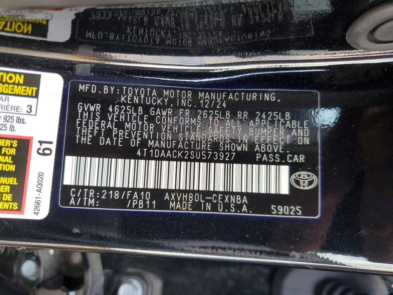 2025 TOYOTA CAMRY LE photo 25