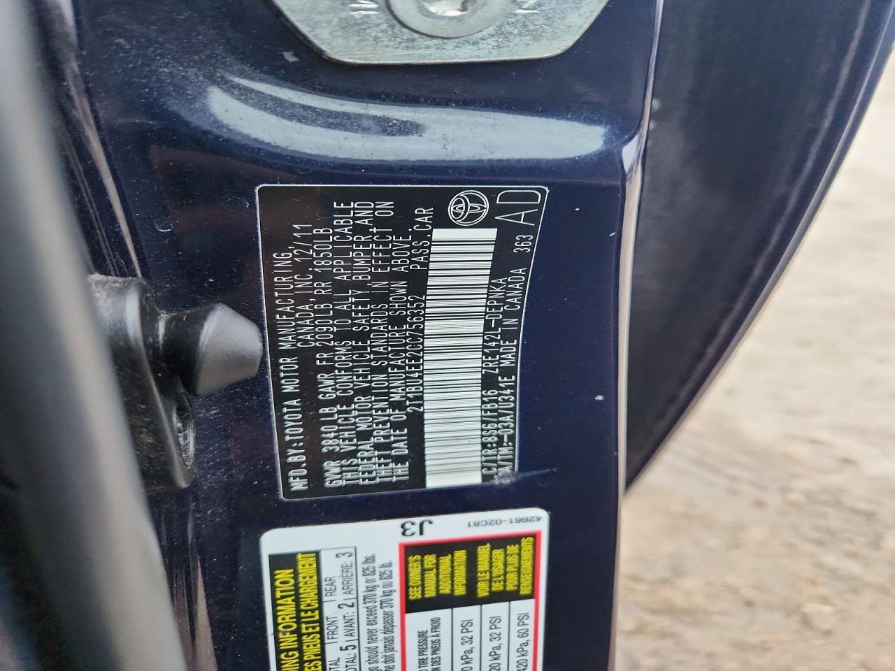 2012 TOYOTA COROLLA LE photo 23