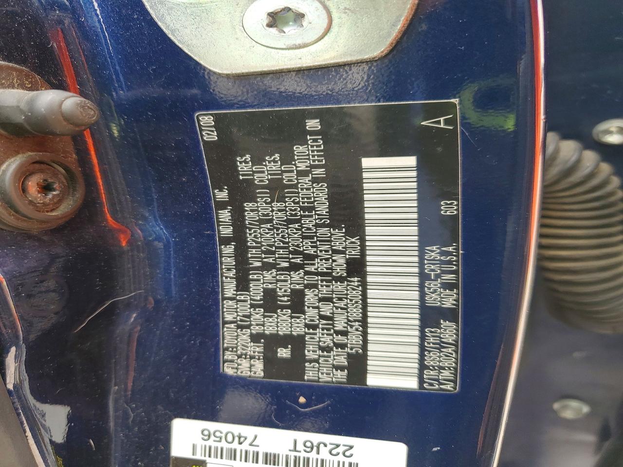 2008 TOYOTA TUNDRA GRADE photo 12