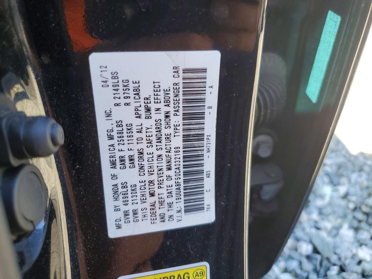 2012 ACURA TL BASE photo 12