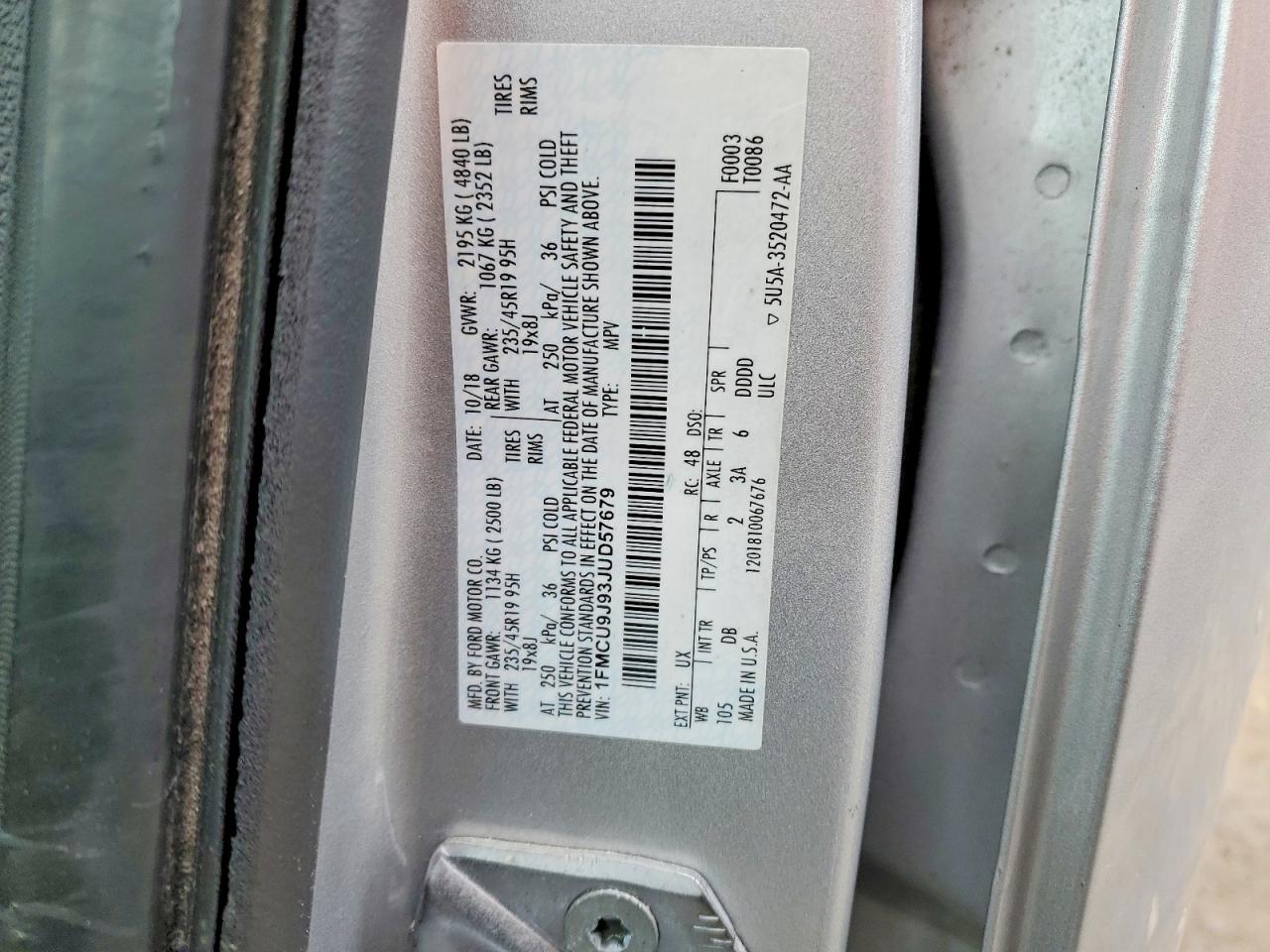 2018 FORD ESCAPE TITANIUM photo 27