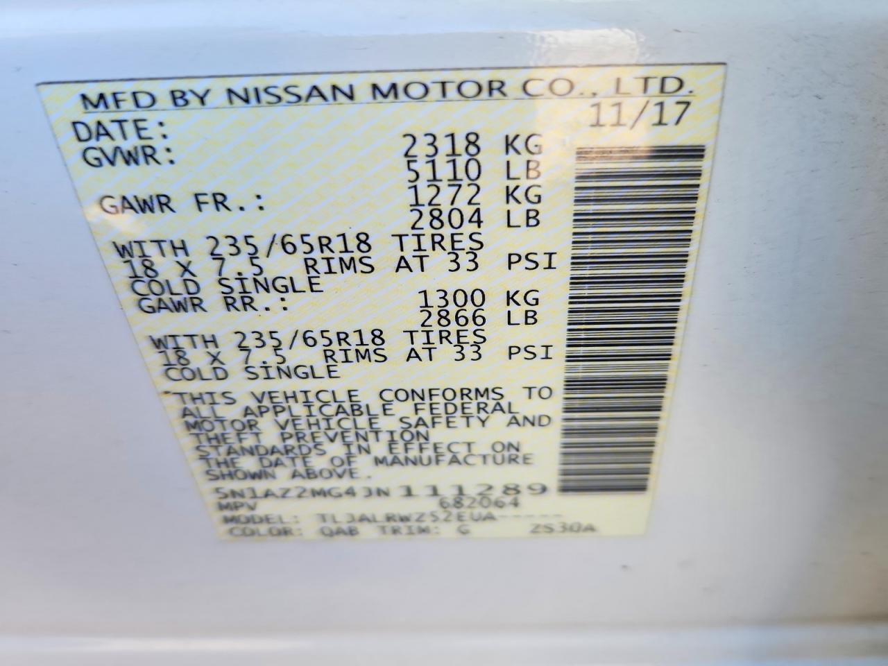 2018 NISSAN MURANO photo 13