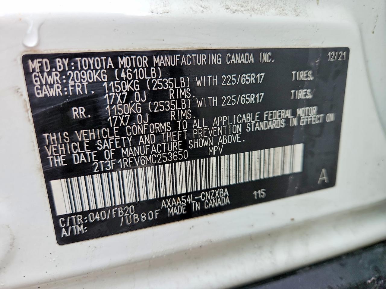 2021 TOYOTA RAV4 LE photo 25