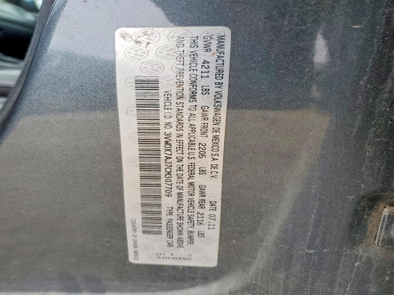 2012 VOLKSWAGEN JETTA SE photo 12
