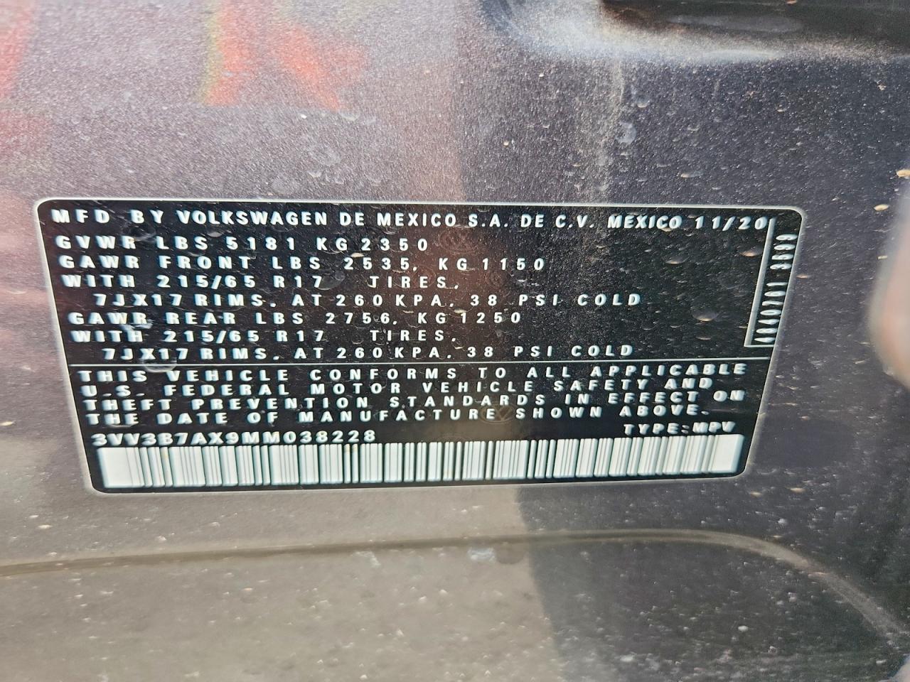 2021 VOLKSWAGEN TIGUAN SE photo 37