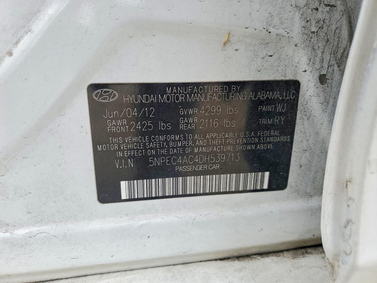 2013 HYUNDAI SONATA LIMITED photo 12