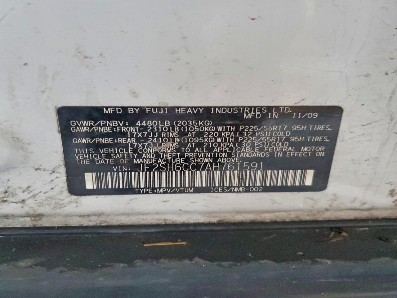 2010 SUBARU FORESTER 2.5X PREMIUM photo 13