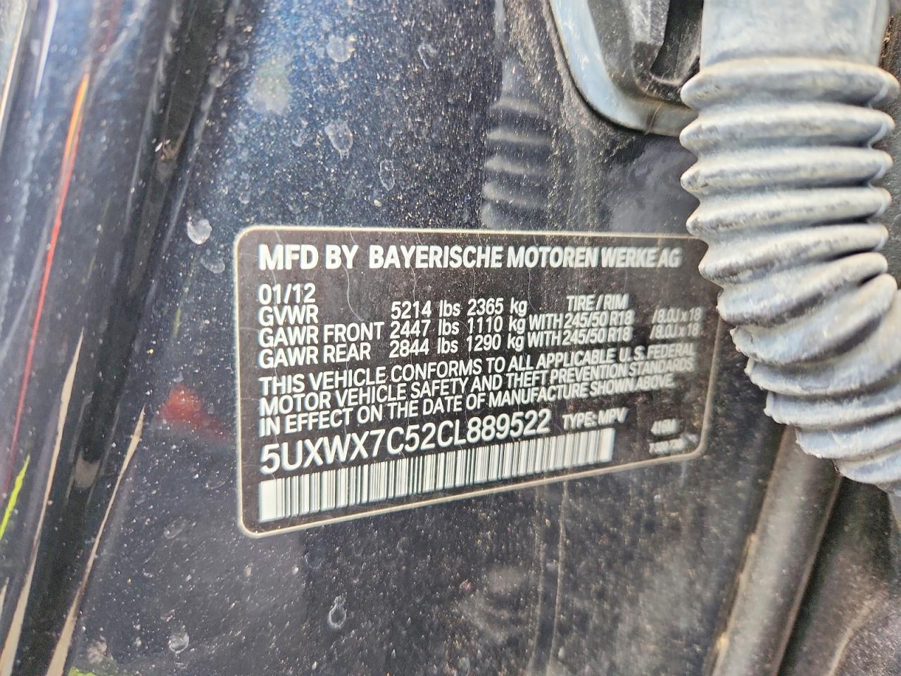 2012 BMW X3 XDRIVE35I photo 14